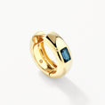 Load image into Gallery viewer, 0.50 TCW Baguette Lab Grown Diamond & Blue Topaz Hoop Earrings
