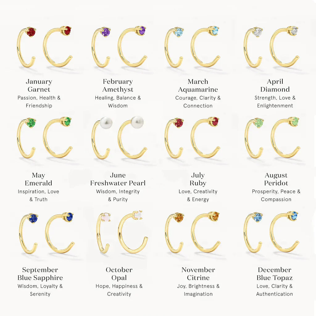 0.06 TCW Round Blue Topaz Lab Grown Diamond Open Hoop Earrings 9