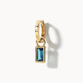 Load image into Gallery viewer, 0.50 Baguette Dec Topaz Lab Made Diamond Hoop Earrings 3
