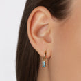 Load image into Gallery viewer, 0.50 Baguette Dec Topaz Lab Made Diamond Hoop Earrings 8
