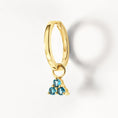 Load image into Gallery viewer, 0.10 TCW Round Blue Topaz Trio Hoop Earrings
