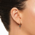 Load image into Gallery viewer, 0.10 TCW Round Blue Topaz Trio Hoop Earrings
