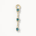 Load image into Gallery viewer, 0.10 TCW Round Blue Topaz Long Chain Drop Earrings
