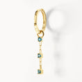 Load image into Gallery viewer, 0.10 TCW Round Blue Topaz Long Chain Drop Earrings
