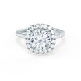 Load image into Gallery viewer, 1.20 CT Round Lab-Grown Diamond Halo Engagement Ring Pavé Setting
