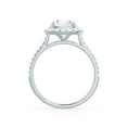 Load image into Gallery viewer, 1.20 CT Round Lab-Grown Diamond Halo Engagement Ring Pavé Setting
