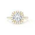 Load image into Gallery viewer, 1.20 CT Round Lab Grown Diamond Halo & Pave Engagement Ring
