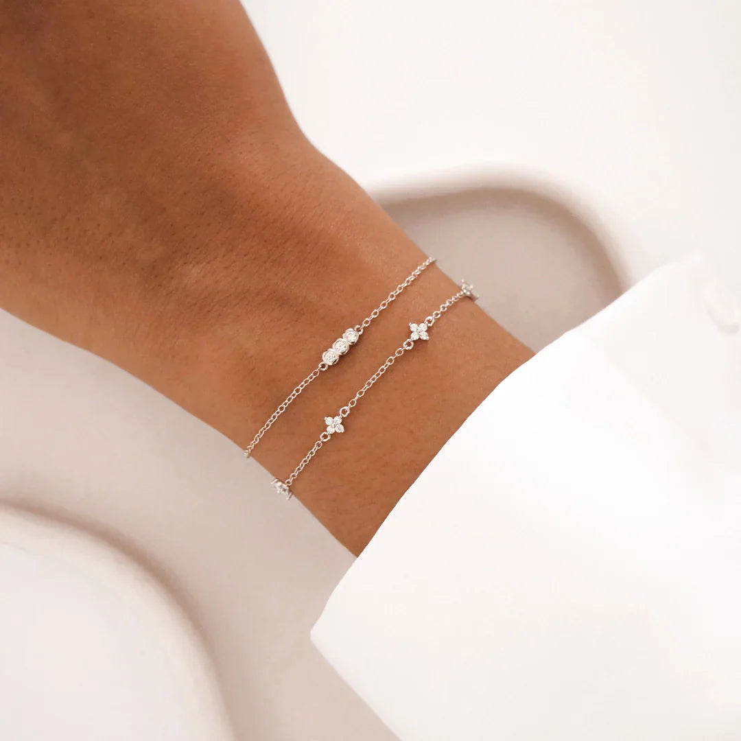 0.1 TCW Round Cut Lab-Grown Diamond Trio Bracelet