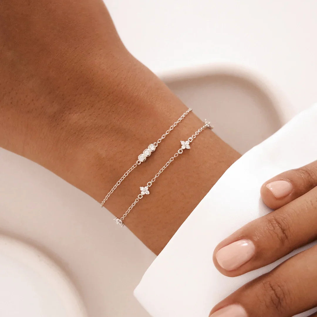 0.1 TCW Round Cut Lab-Grown Diamond Trio Bracelet