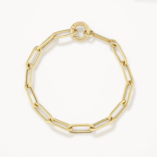 Elegant Gold Paperclip Chain Bracelet