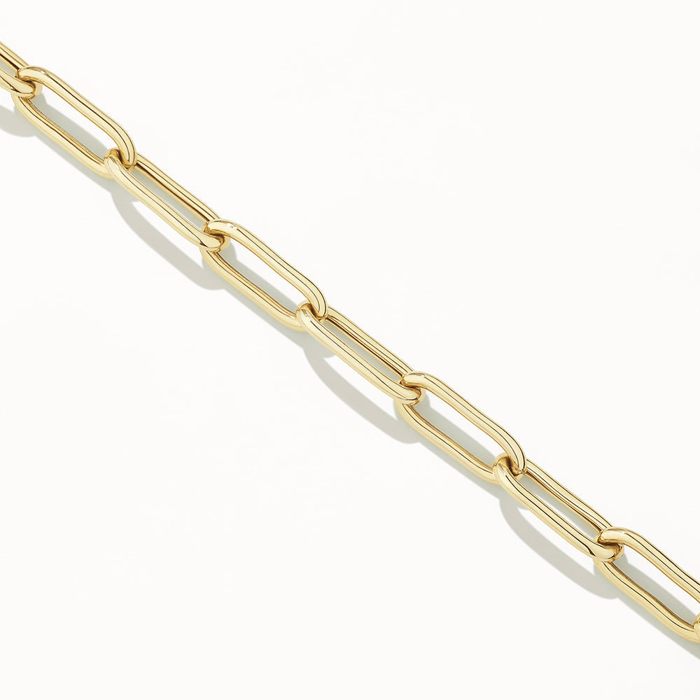 Elegant Gold Paperclip Chain Bracelet