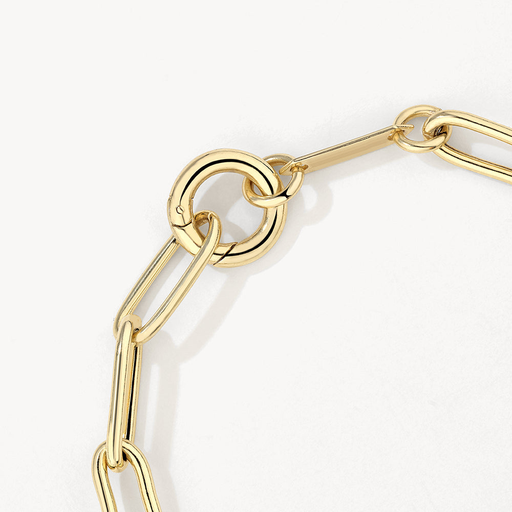 Elegant Gold Paperclip Chain Bracelet