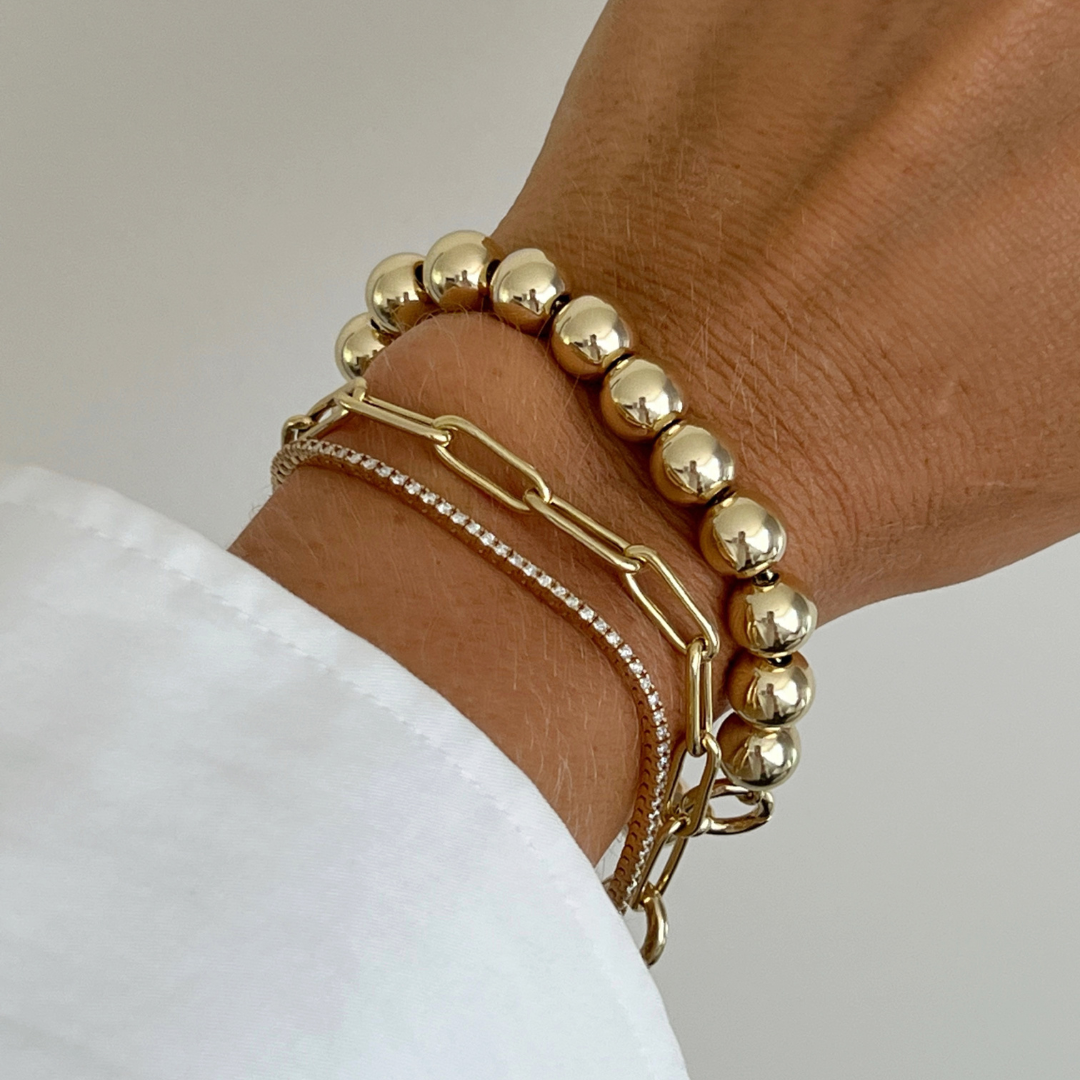 Elegant Gold Paperclip Chain Bracelet