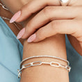 Load image into Gallery viewer, Elegant Silver Paperclip Chain Bracelet
