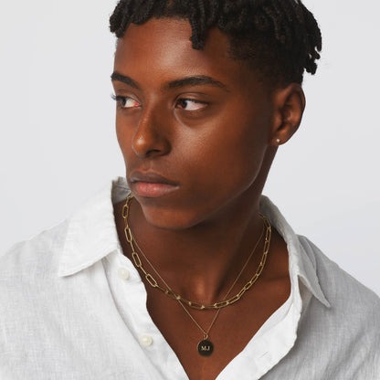Elegant Gold Paperclip Chain Necklace 4