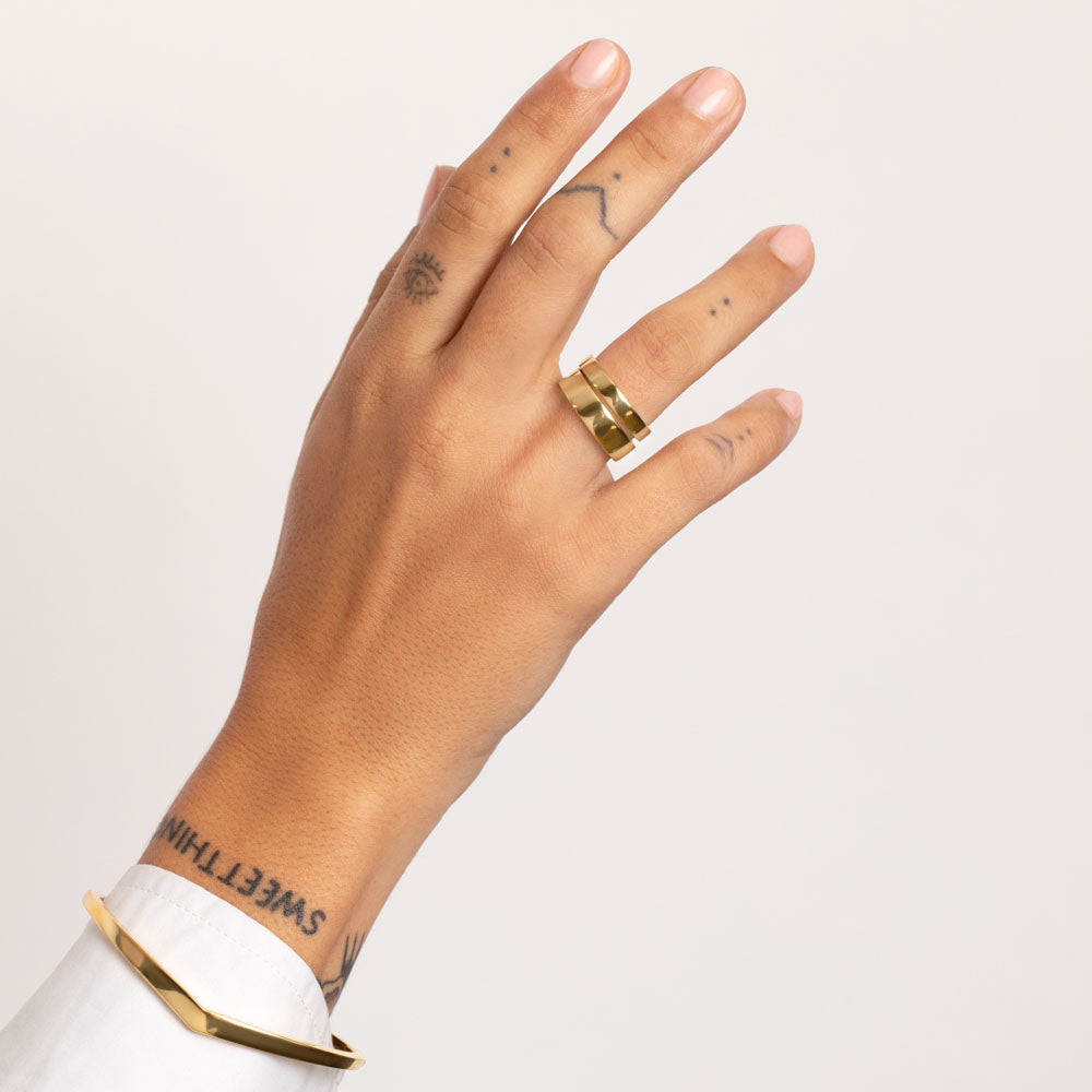 Polished Stacker Wedding Band 7