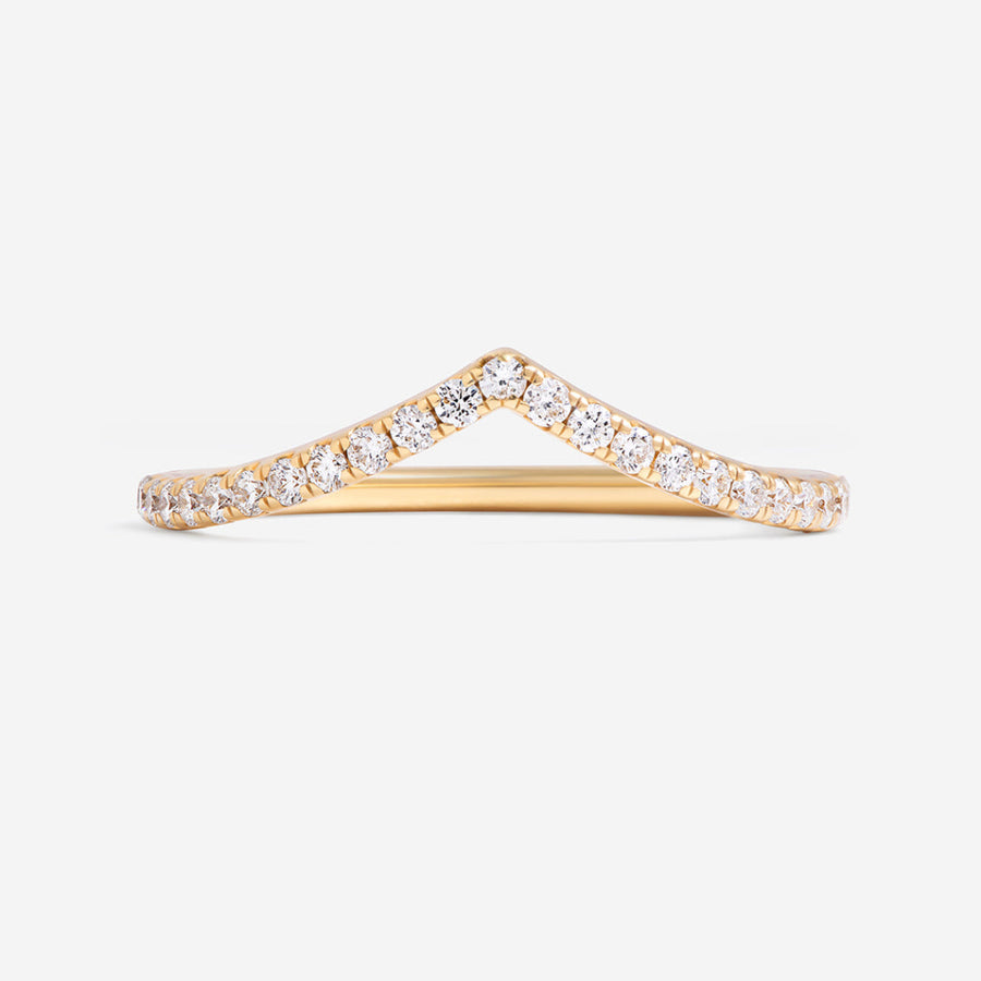 Curved- 0.25 CT Marquise Lab Grown Diamond Wedding Band