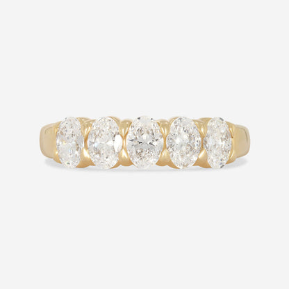 Curved- 0.25 CT Marquise Lab Grown Diamond Wedding Band