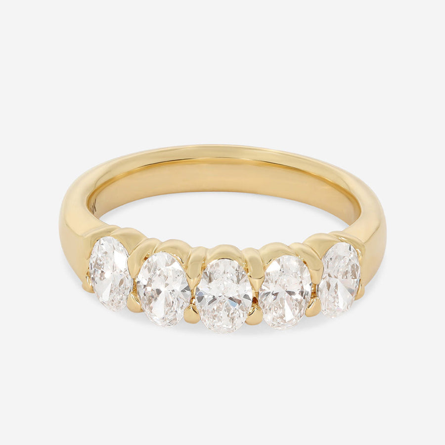 Curved- 0.25 CT Marquise Lab Grown Diamond Wedding Band