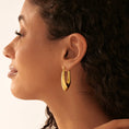 Load image into Gallery viewer, Sleek Silver Teardrop Hoop Earrings
