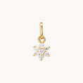 Load image into Gallery viewer, 0.05 TCW Lab Grown Diamond Floral Pendant in Gold
