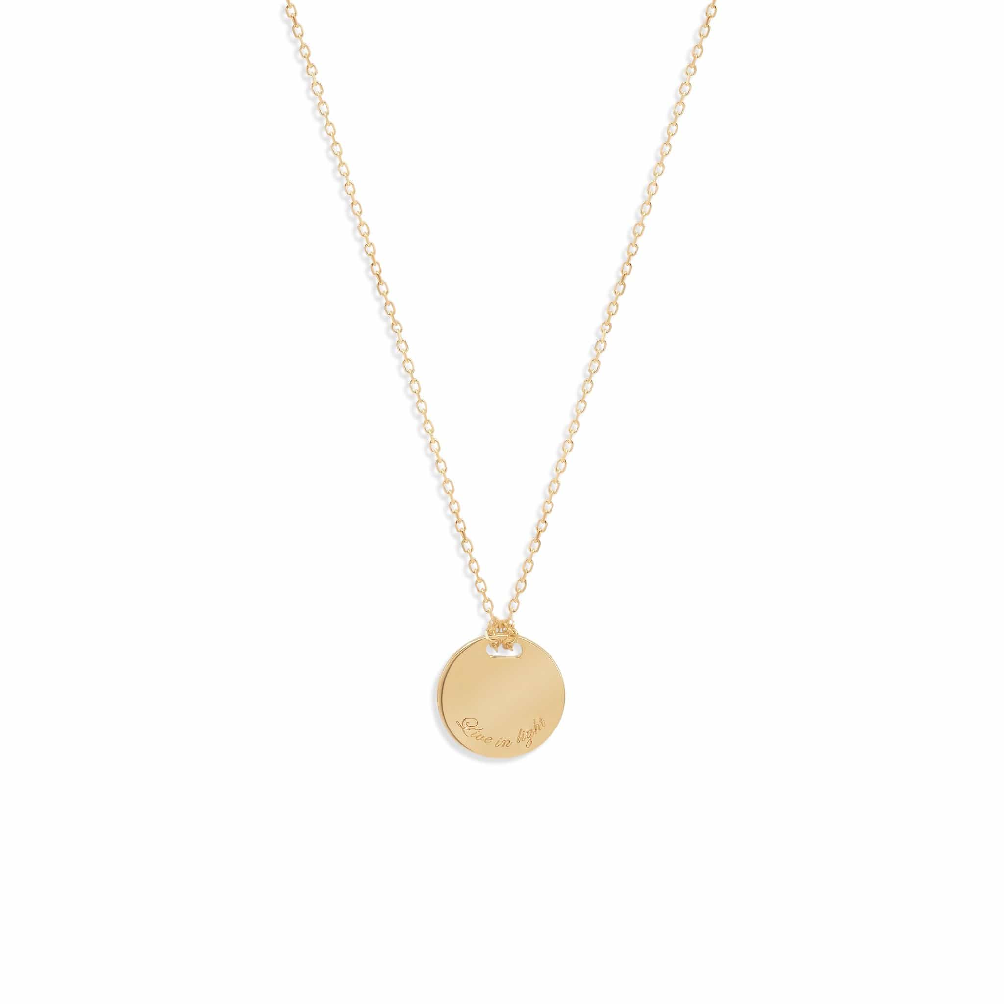 Golden Charm Round Pendant Necklace 3