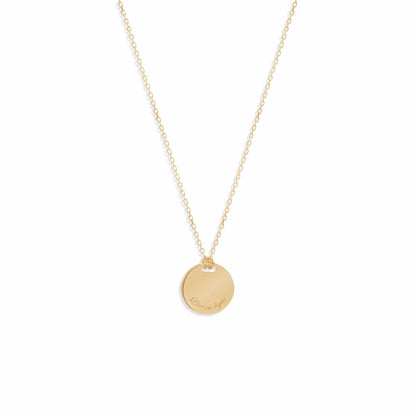 Golden Charm Round Pendant Necklace 3