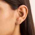 Load image into Gallery viewer, 0.05 Carat Pear Lab-Grown Diamond Gold Stud Earrings
