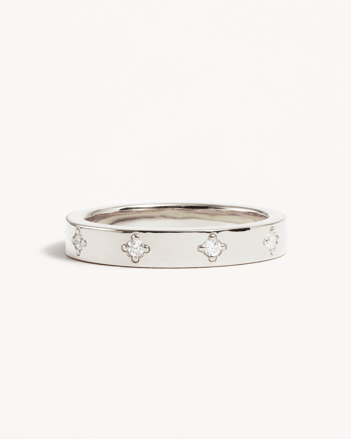 Radiant 0.50 TCW Round Lab Grown Diamond Flush Wedding Band 5