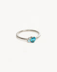 Load image into Gallery viewer, 0.50 CT Blue Topaz Oval lab Made Diamond Engagement Ring
