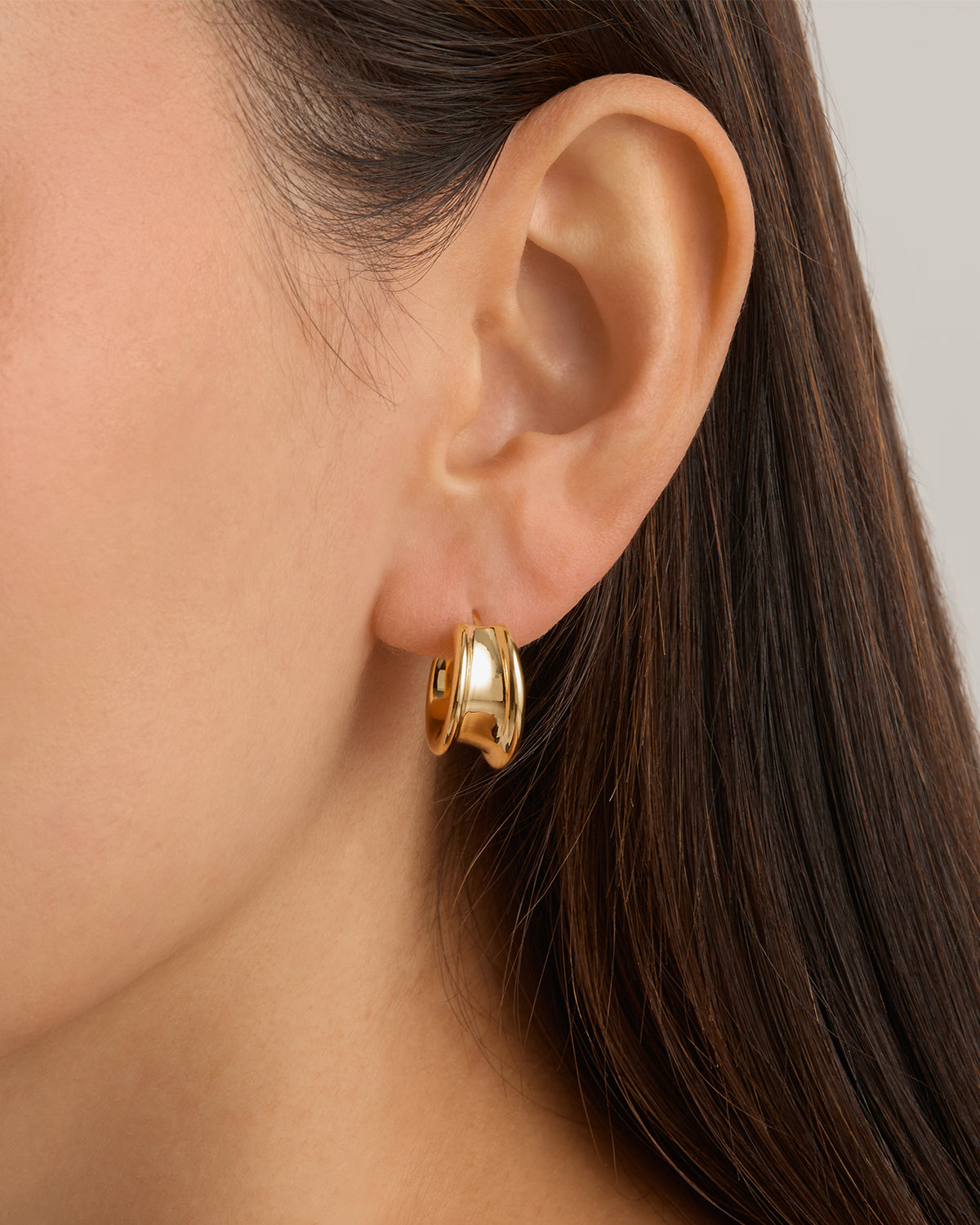Round Gapped Muse Large Hoop Earrings 4