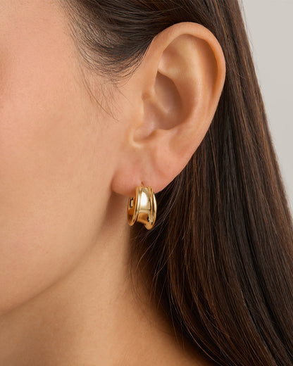 Round Gapped Muse Large Hoop Earrings 4