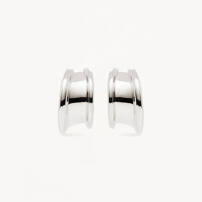 Round Gapped Muse Large Hoop Earrings 3