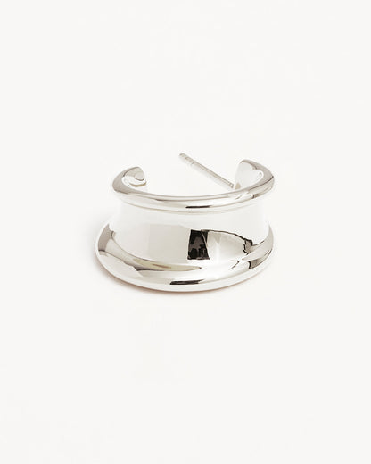 Round Gapped Muse Large Hoop Earrings 6