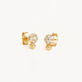 Load image into Gallery viewer, 0.05 TCW Round Lab Grown Diamond Cluster Stud Earrings in Gold
