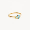 Load image into Gallery viewer, 0.50 CT Oval Blue Topaz Three Stone Gemstone Engagement Ring
