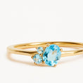 Load image into Gallery viewer, 0.50 CT Oval Blue Topaz Three Stone Gemstone Engagement Ring
