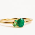 Load image into Gallery viewer, 0.50 CT Emerald Oval  Lab Made Diamond Three Stone Engagement Ring
