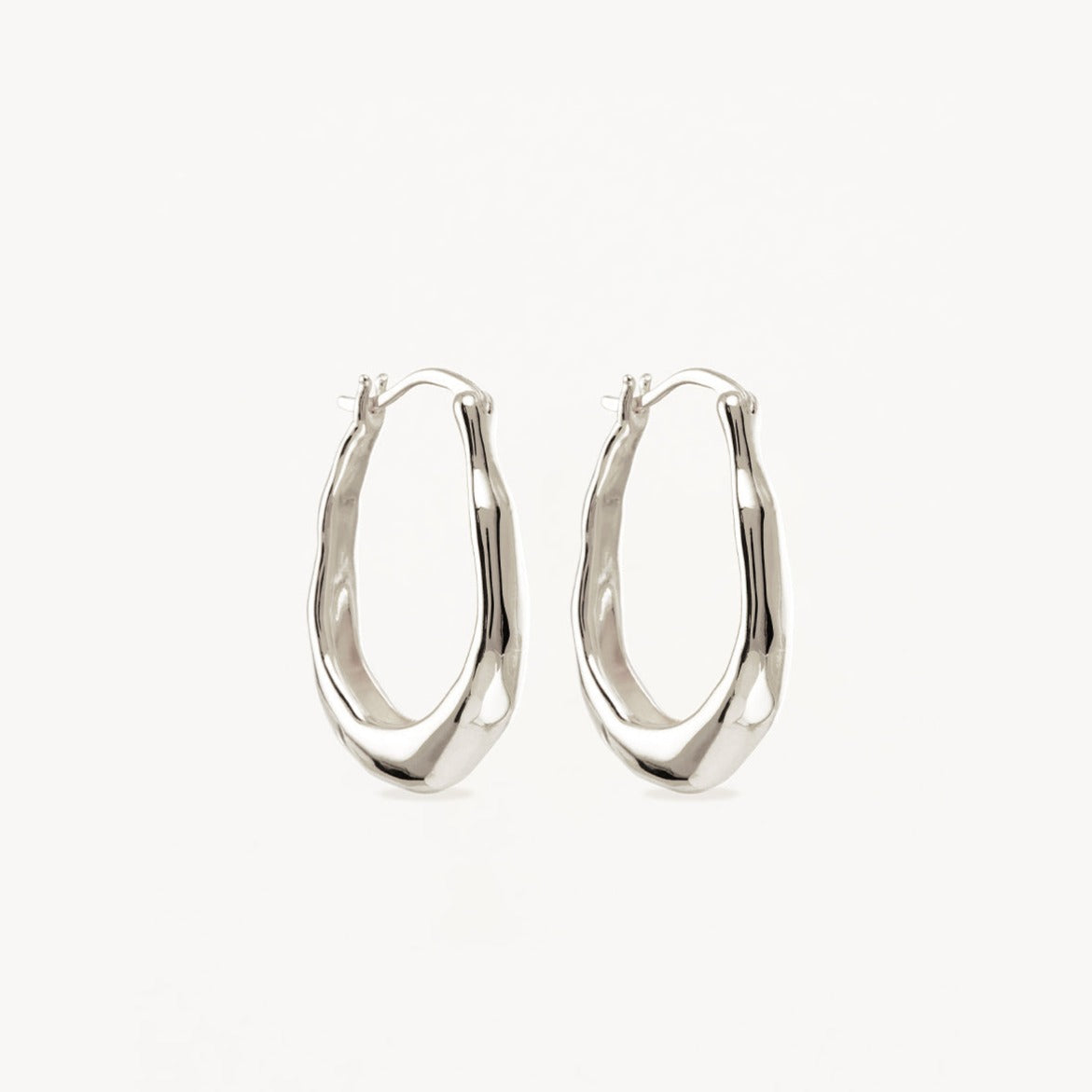 Tapered Energy Large Hoop Earring 4