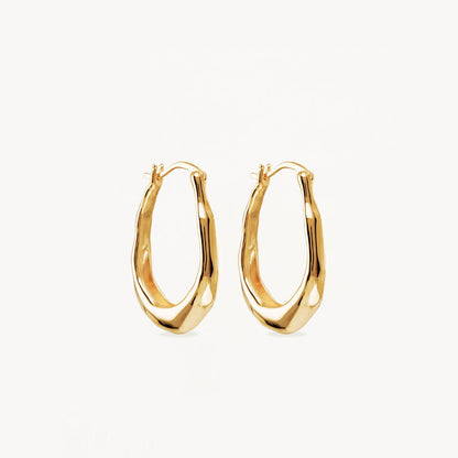 Tapered Energy Large Hoop Earring 1