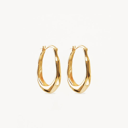 Tapered Energy Large Hoop Earring