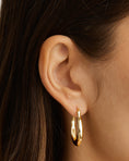 Load image into Gallery viewer, Tapered Energy Large Hoop Earring
