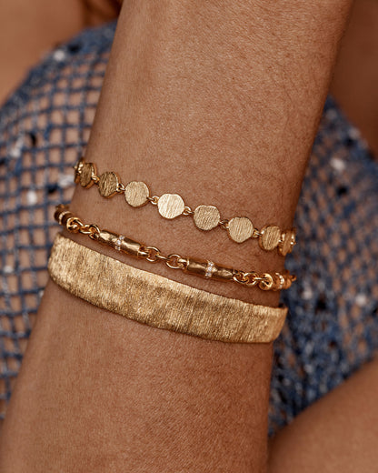 Radiant Circle Gold Coin Bracelet 3
