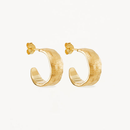 Golden Radiance Woven Hoop Earrings 1