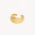 Load image into Gallery viewer, Rustic Elegance: Textured Gold Half-Open Band
