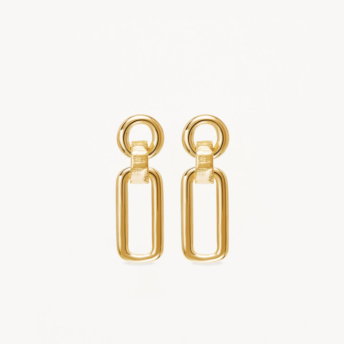 Golden Geometric Bar Drop Earrings 1