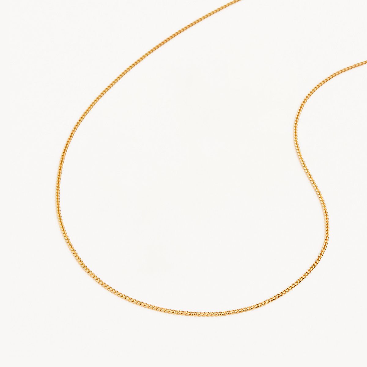 Elegant Gold or Silver Curb Chain Necklace