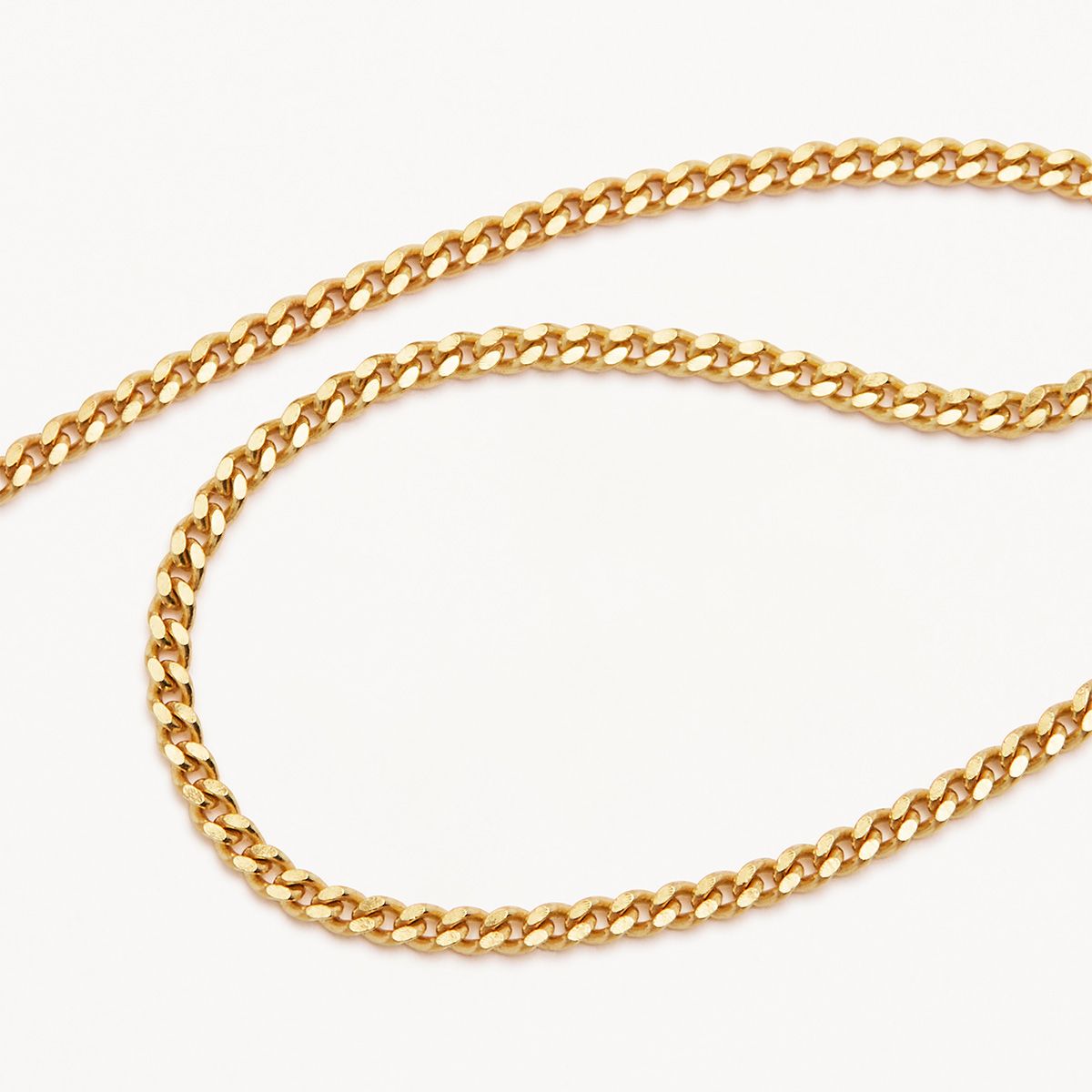 Elegant Gold or Silver Curb Chain Necklace