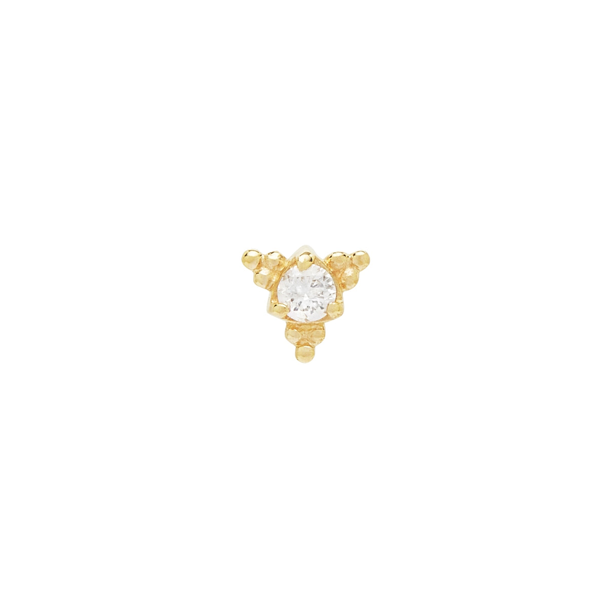 Elegant 0.03 TCW Round Triangular Diamond Stud Earrings 3