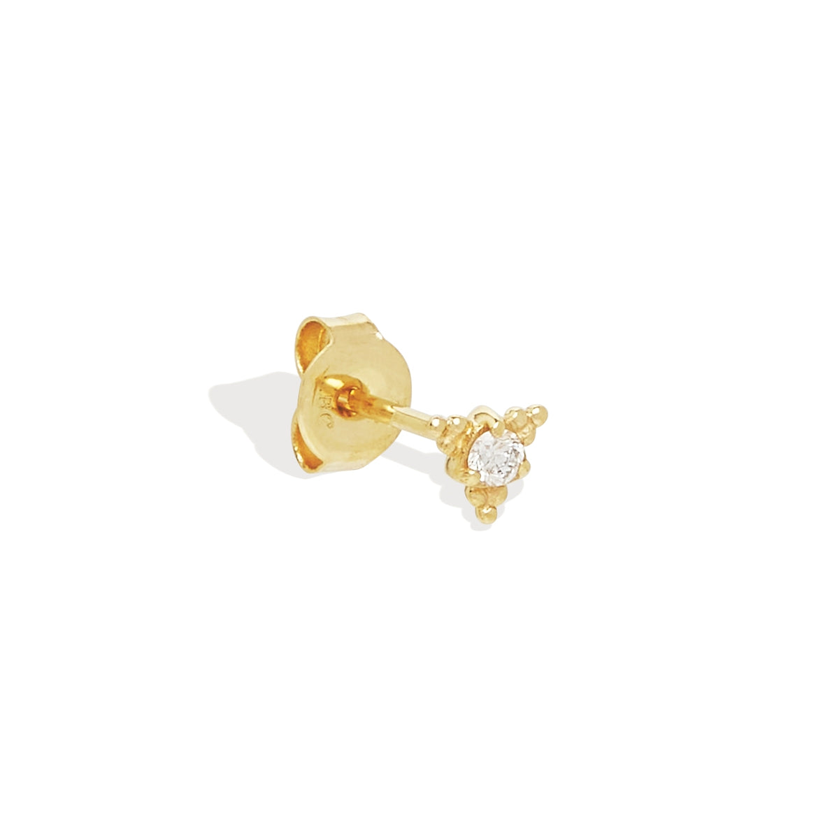 Elegant 0.03 TCW Round Triangular Diamond Stud Earrings 4